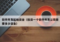 软件开发起始资金（投资一个软件开发公司需要多少资金）