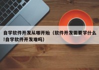 自学软件开发从哪开始（软件开发需要学什么!自学软件开发难吗）