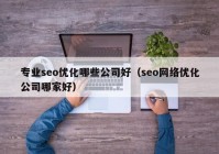 专业seo优化哪些公司好（seo网络优化公司哪家好）