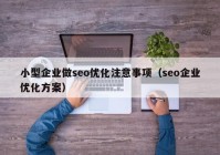 小型企业做seo优化注意事项（seo企业优化方案）