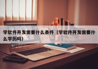 学软件开发需要什么条件（学软件开发需要什么学历吗）